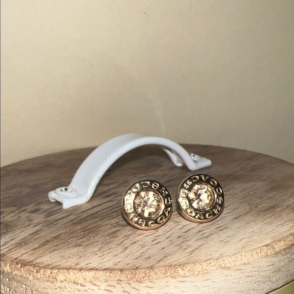 Gold Stud Earrings - Coach